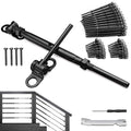 1/8in Black Cable Railing Kit Toggle Turnbuckle Hardware - Adjustable