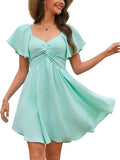 Florboom Women's Sweetheart Knot Front Dress for Summer Style