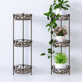 Plant Stand Heavy Duty Metal 3-Tier Indoor Outdoor - Brushed Copper