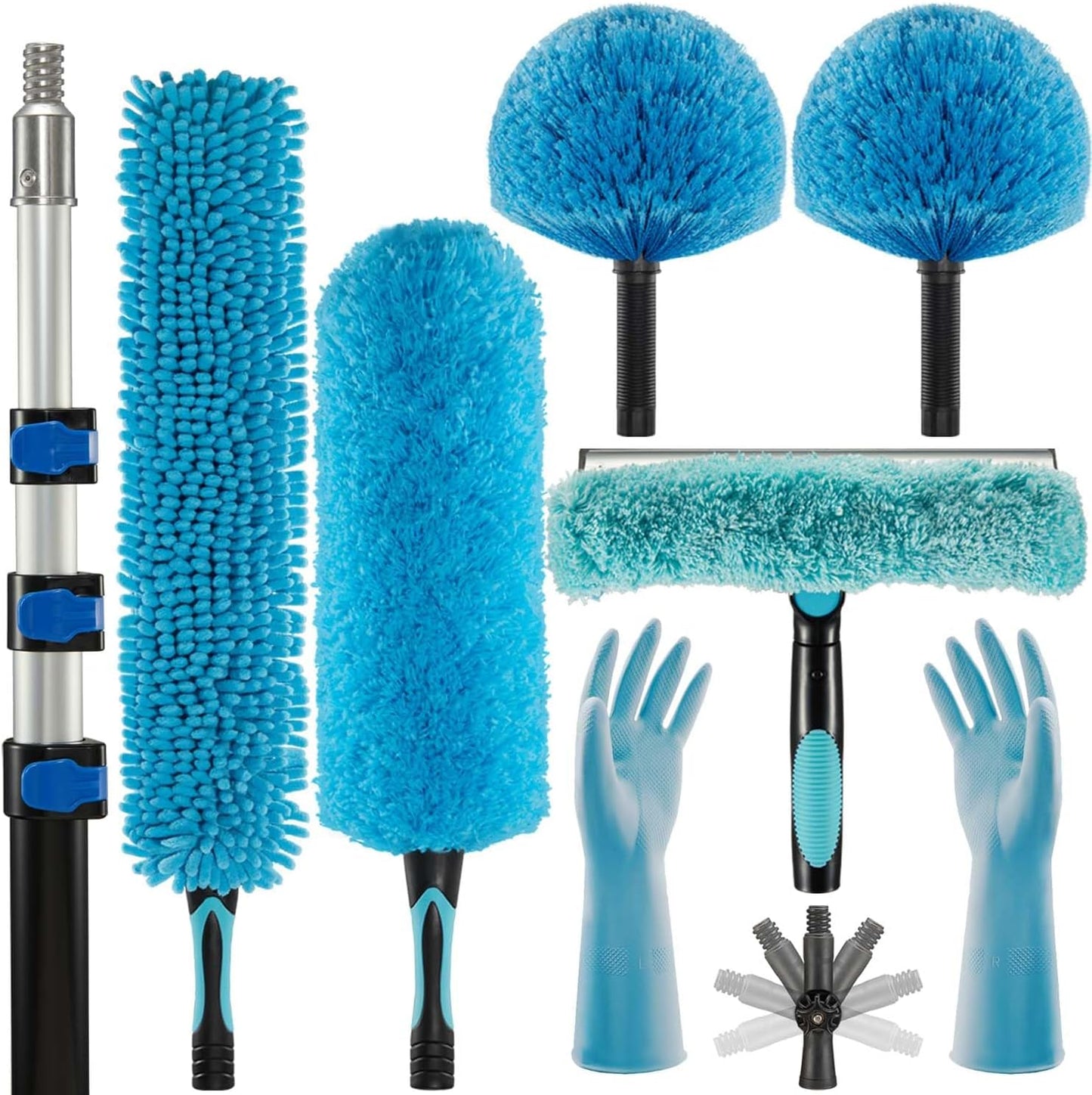 25 Feet Fan Cleaner High Ceiling Duster Kit for Easy Dusting