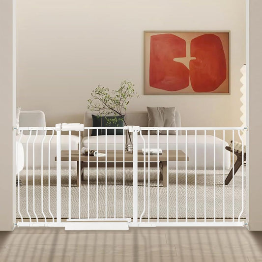 Extra Wide Baby Gate with Walk Through Door for Safety