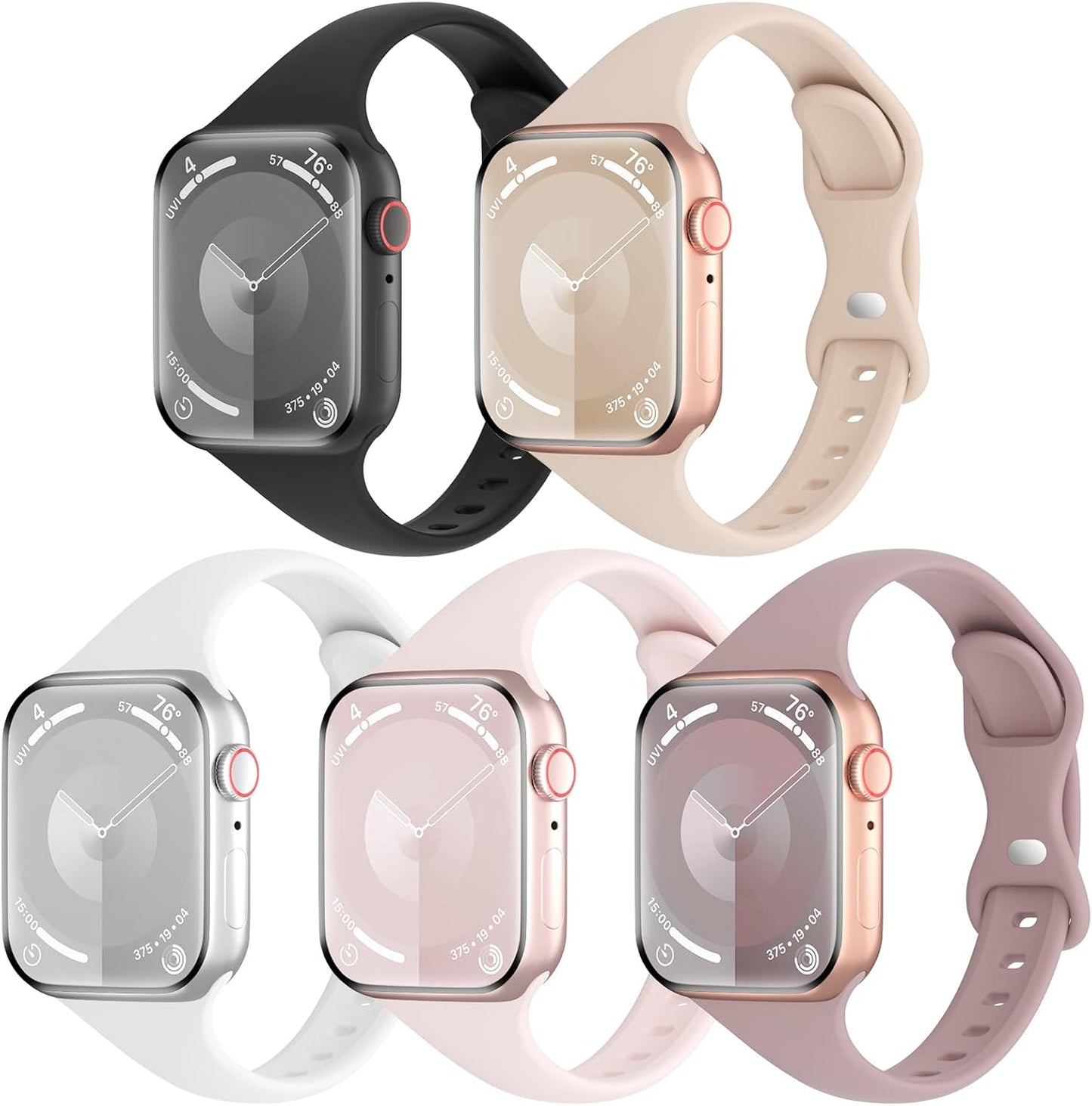 Ultra Slim Silicone Bands for Apple Watch, TSAAGAN