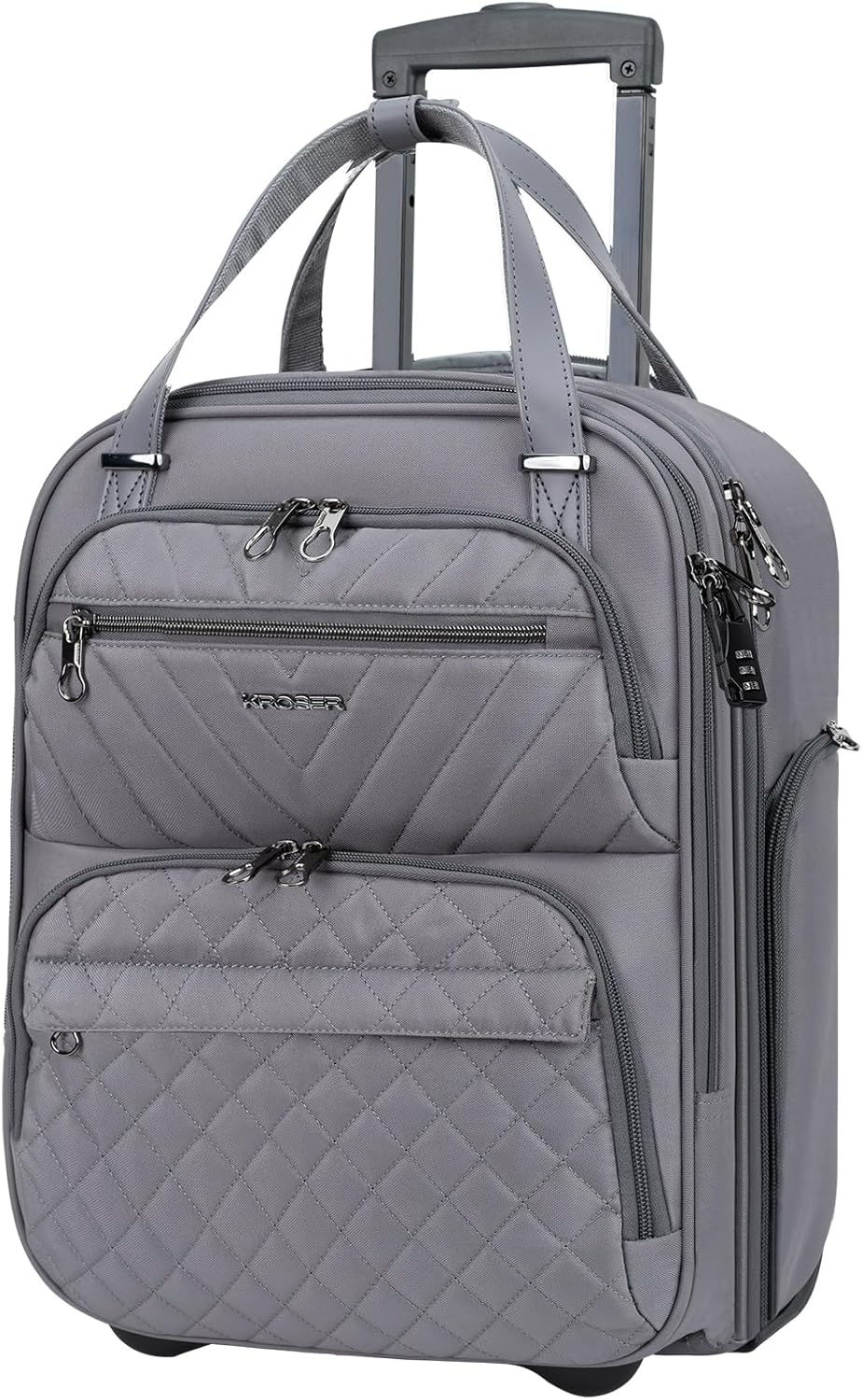 KROSER Carry On Underseat Multi-functional 16-inch Suitcase