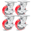 Nefish 5 Inch Industrial Casters Set of 4 - Heavy Duty Mobility
