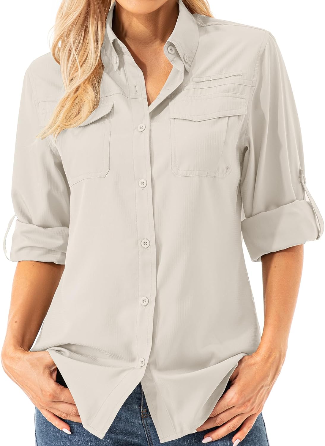 Womens UPF 50+ UV Sun Protection Long Sleeve Outdoor Shirts