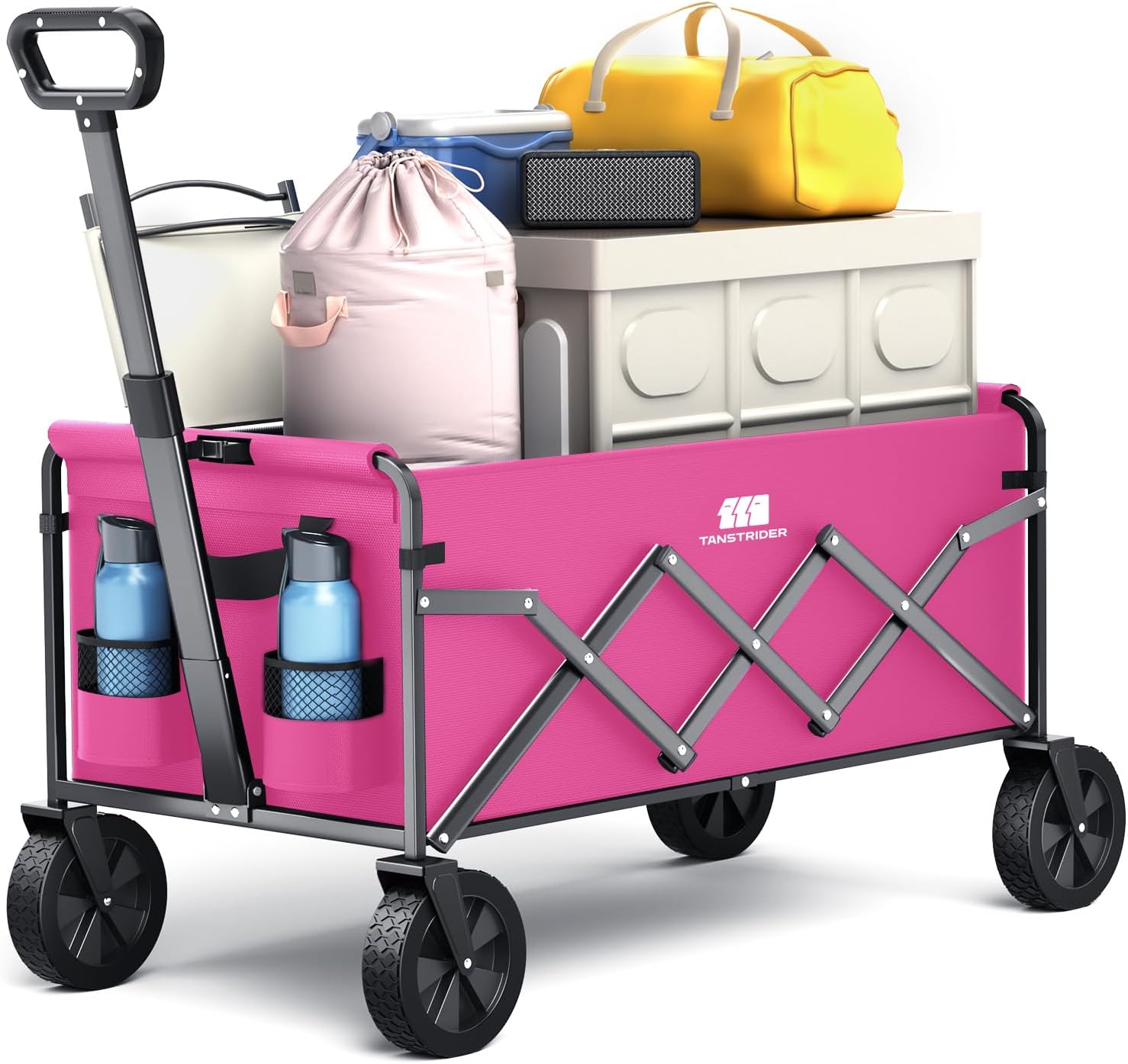 TANSTRIDER Collapsible Folding Wagon for All Your Needs
