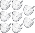 Hoolerry 16 Pcs Serving Bowls Kit with Clear Plastic Bowls and Scoops