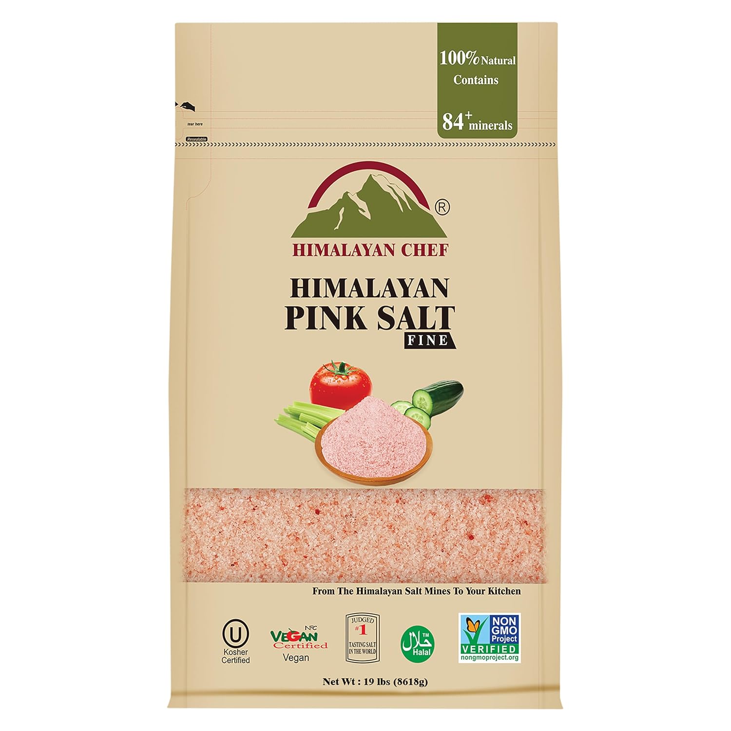 Himalayan Chef Pink Himalayan Salt for Cooking and Seasoning