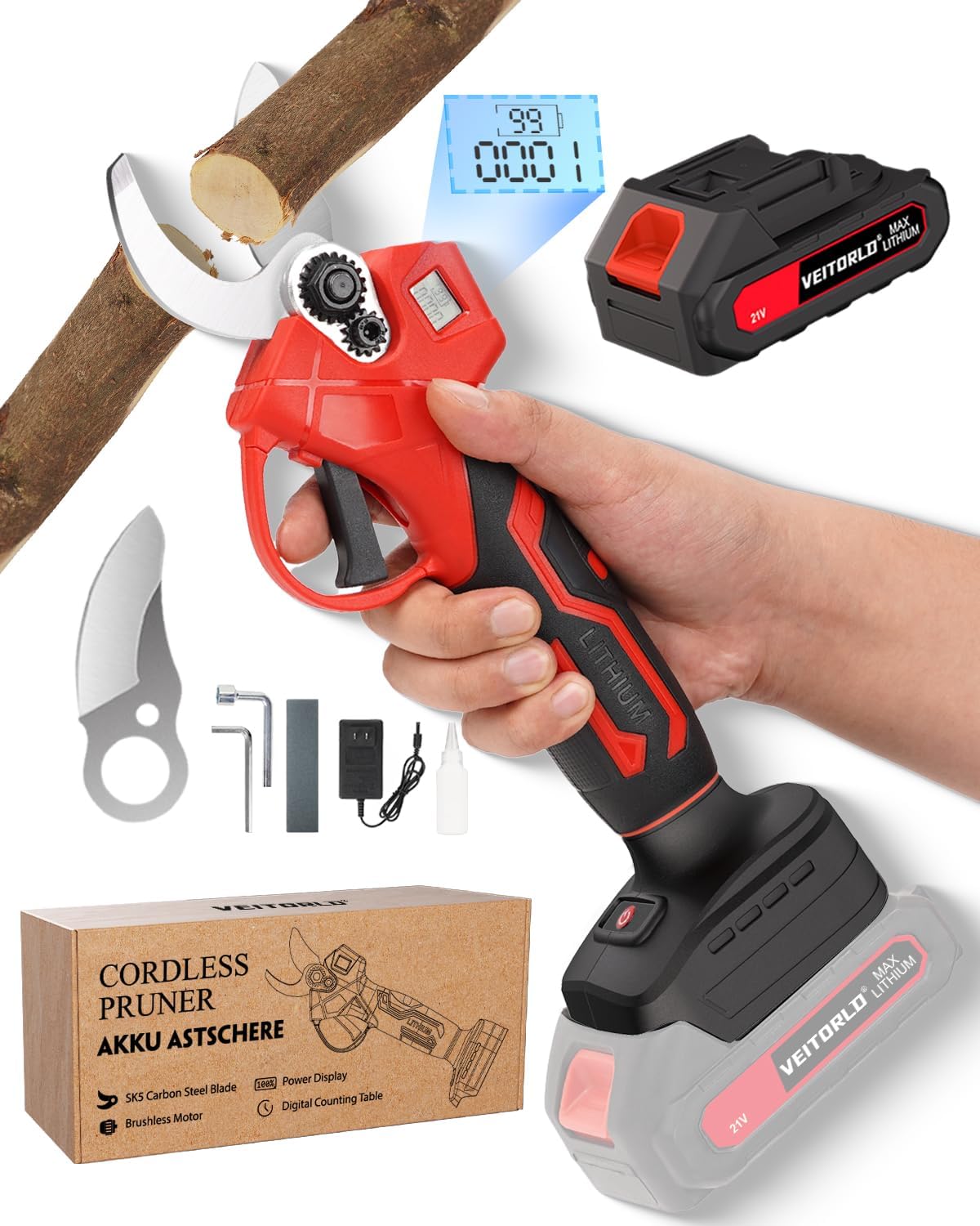 20V Electric Pruning Shears for Effortless Garden Maintenance
