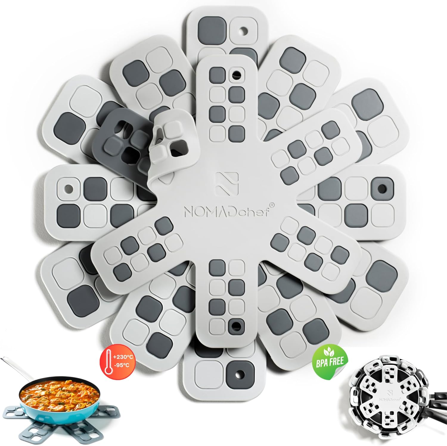 Dual-Use Silicone Pan Protectors for Stacking & Trivets