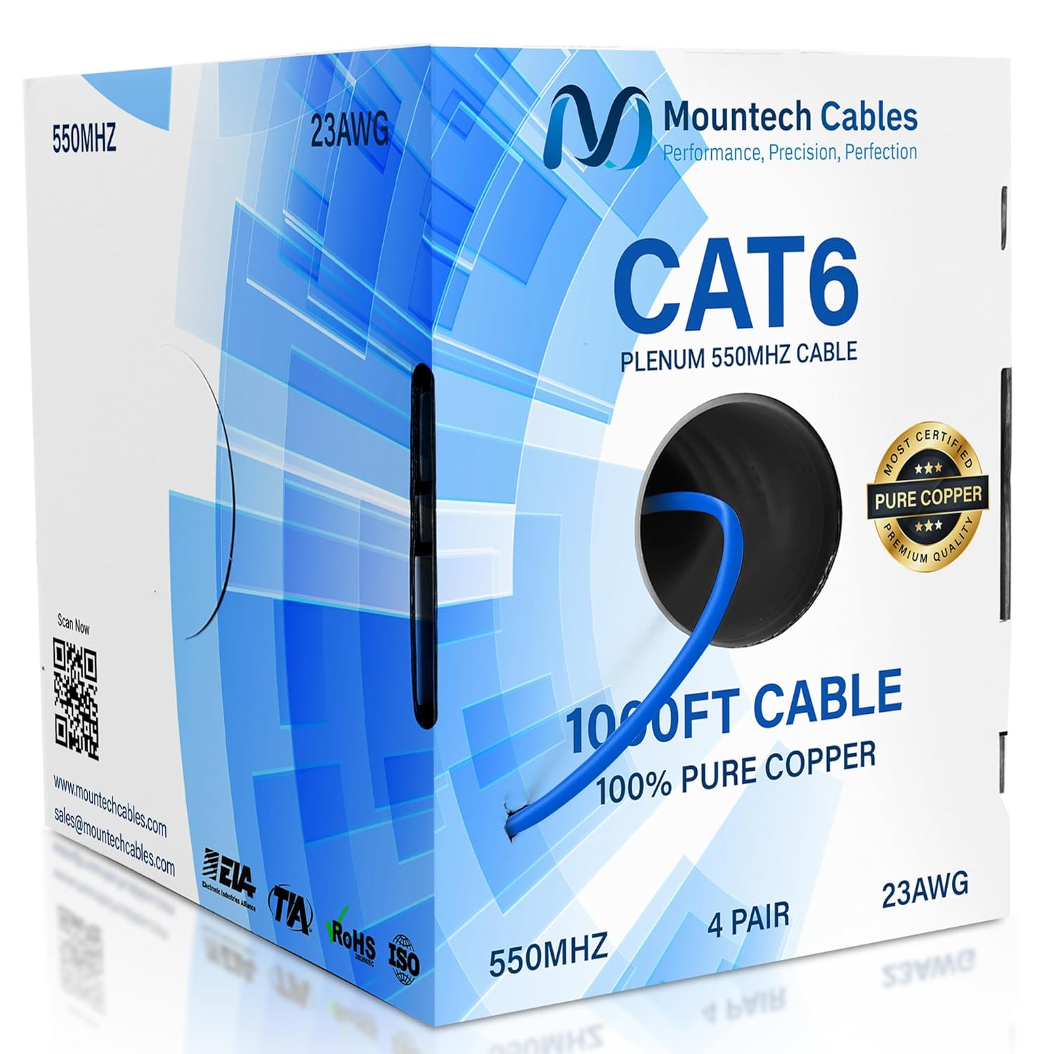 Cat6 Plenum 1000ft Cable for High Speed Networking Solutions