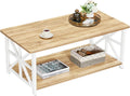 GreenForest Coffee Table with Round Corner - Farmhouse 39 in