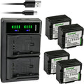 Kastar 4-Pack VW-VBG070 Battery and USB Charger Replacement - Reliable