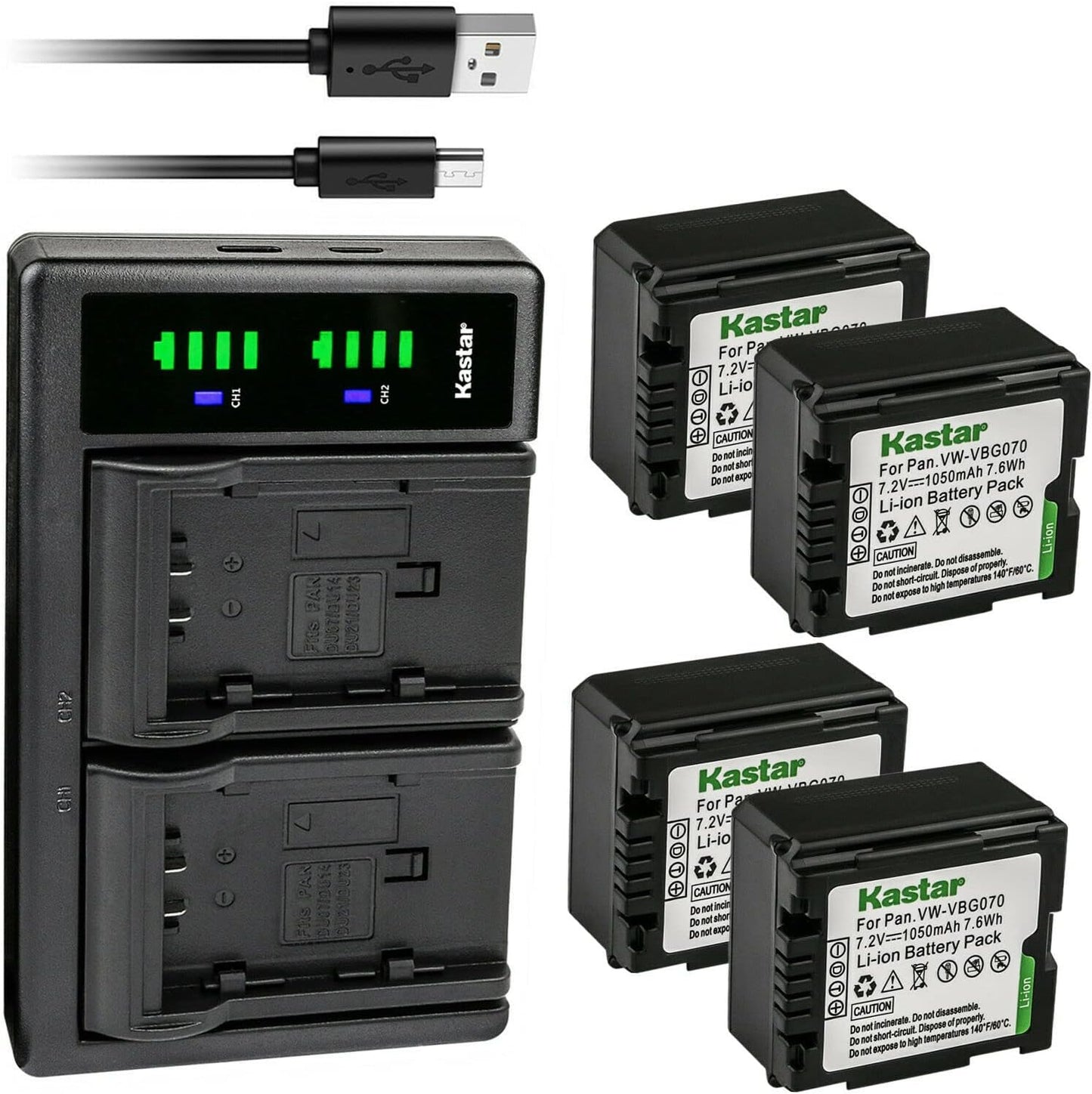 Kastar 4-Pack VW-VBG070 Battery and LTD2 USB Charger Review
