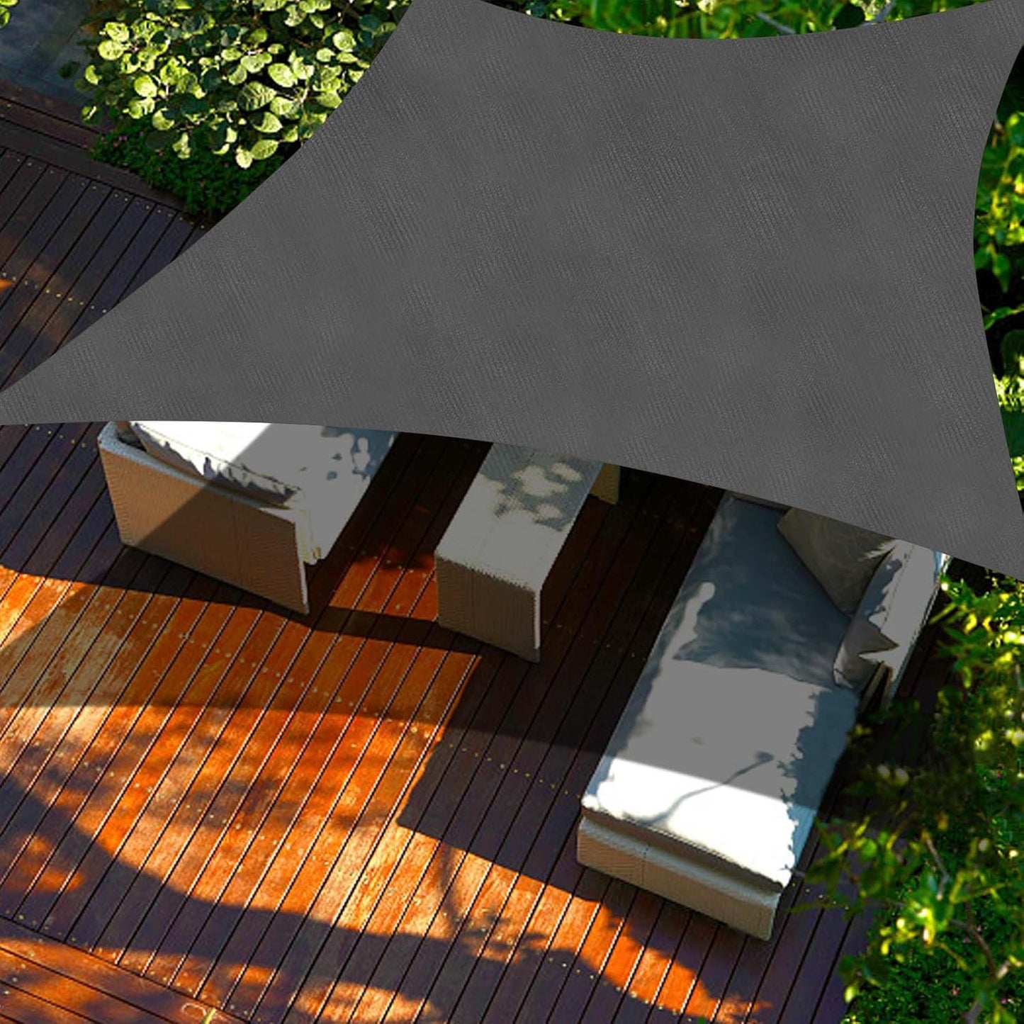 Cool Area 14x15 FT Rectangle Sun Shade Sail for Outdoor Use