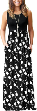 MOLERANI Women's Damask Print Maxi Dress with Pockets - Casual Comfort