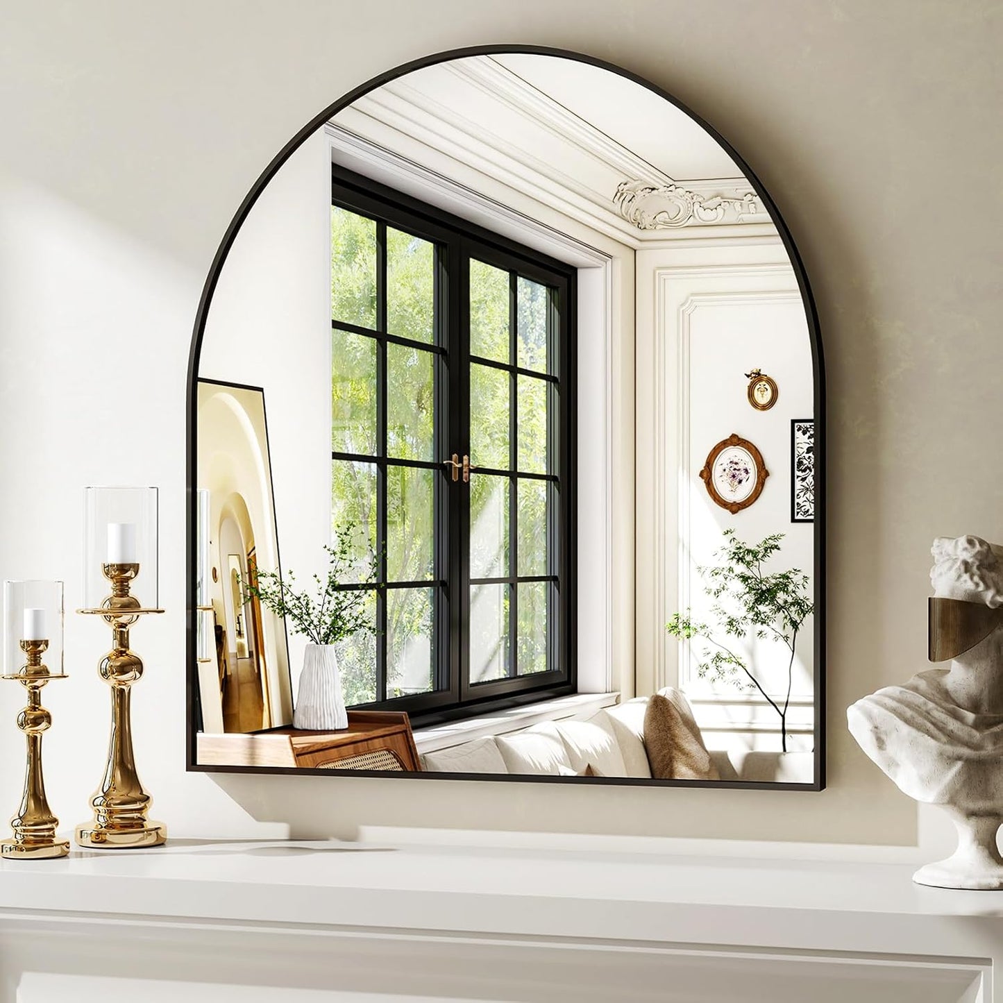 31x32 Arched Wall Mirror for Bathroom and Living Room Decor