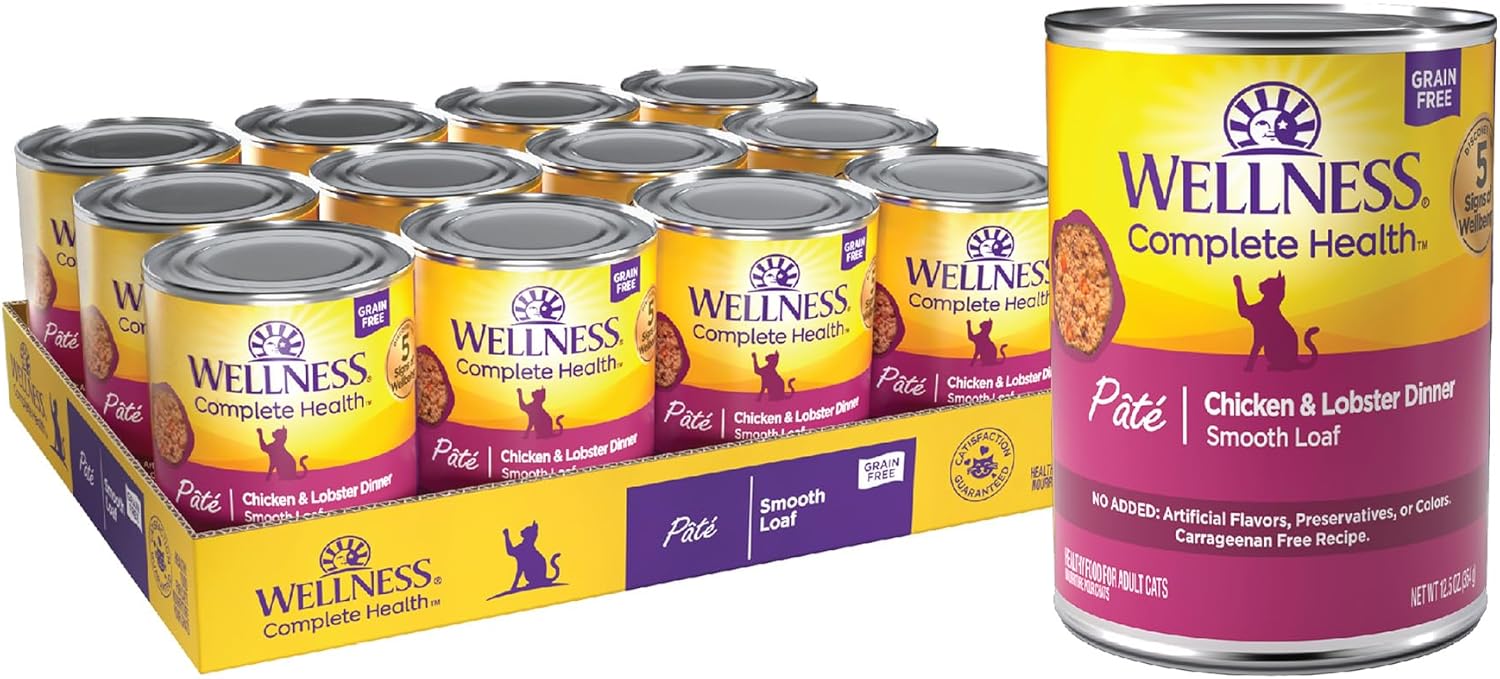Wellness Complete Health Pate Wet Cat Food for Adult Cats