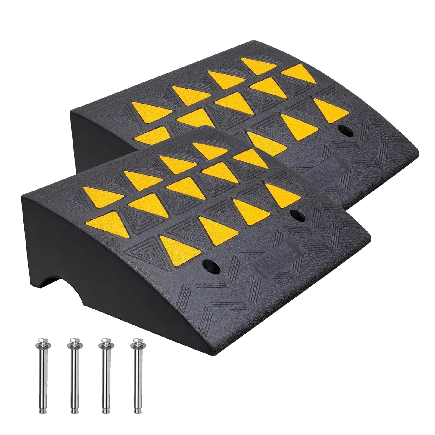 VEVOR Rubber Curb Ramp for Cars and Wheelchairs - Heavy-Duty