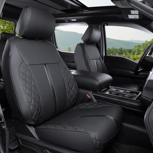Custom Fit Ford F150 Seat Covers for 2015-2025 Models Black