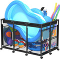 Pool Storage Bin XX-Large Mesh Organizer - Rolling Pool Toy Cart