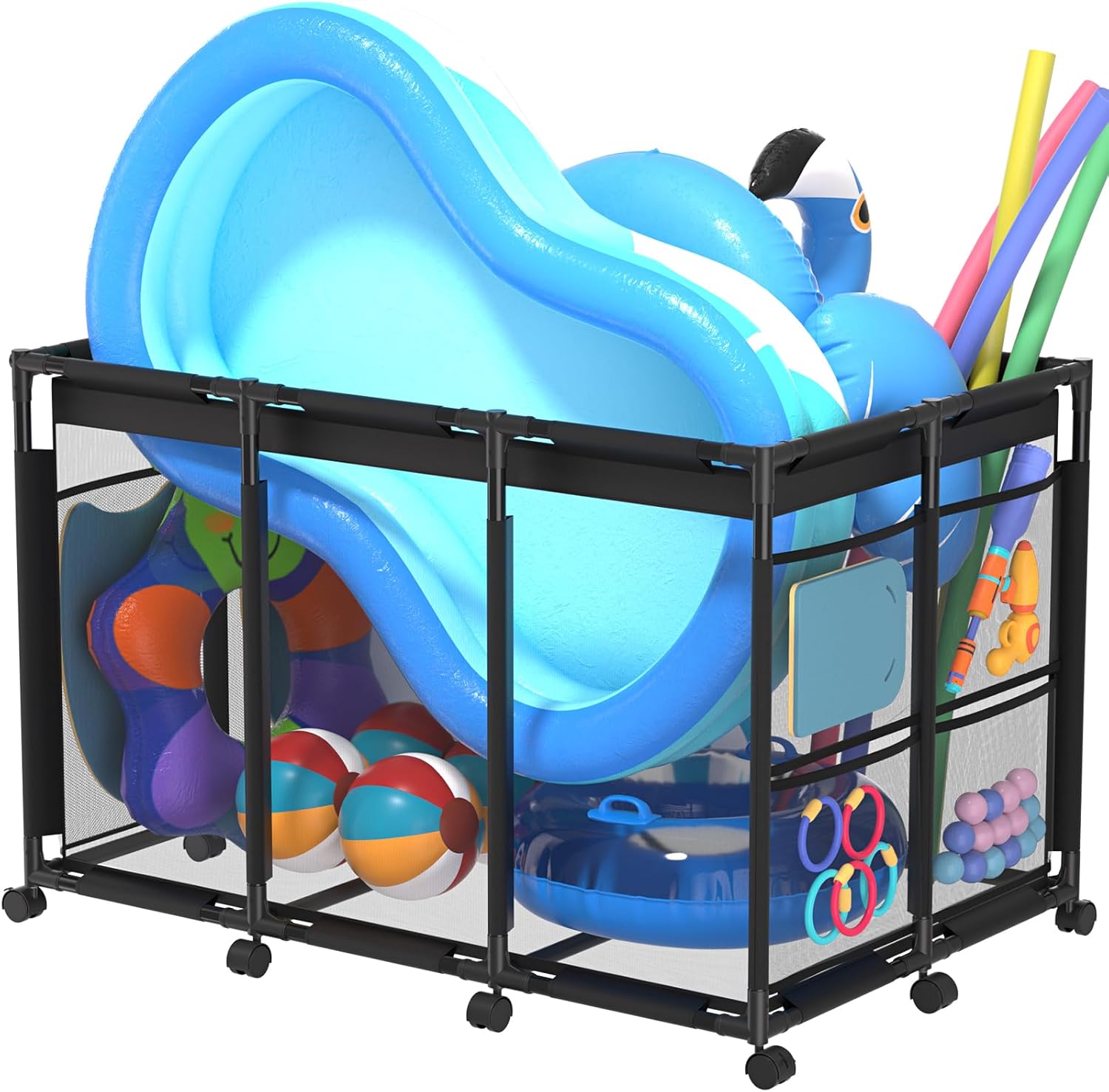 XX-Large Pool Storage Bin for Floats, Noodles, and Toys