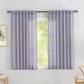Lavender Linen Back Tab Curtains 72 in Long 2 Panels Set - Light