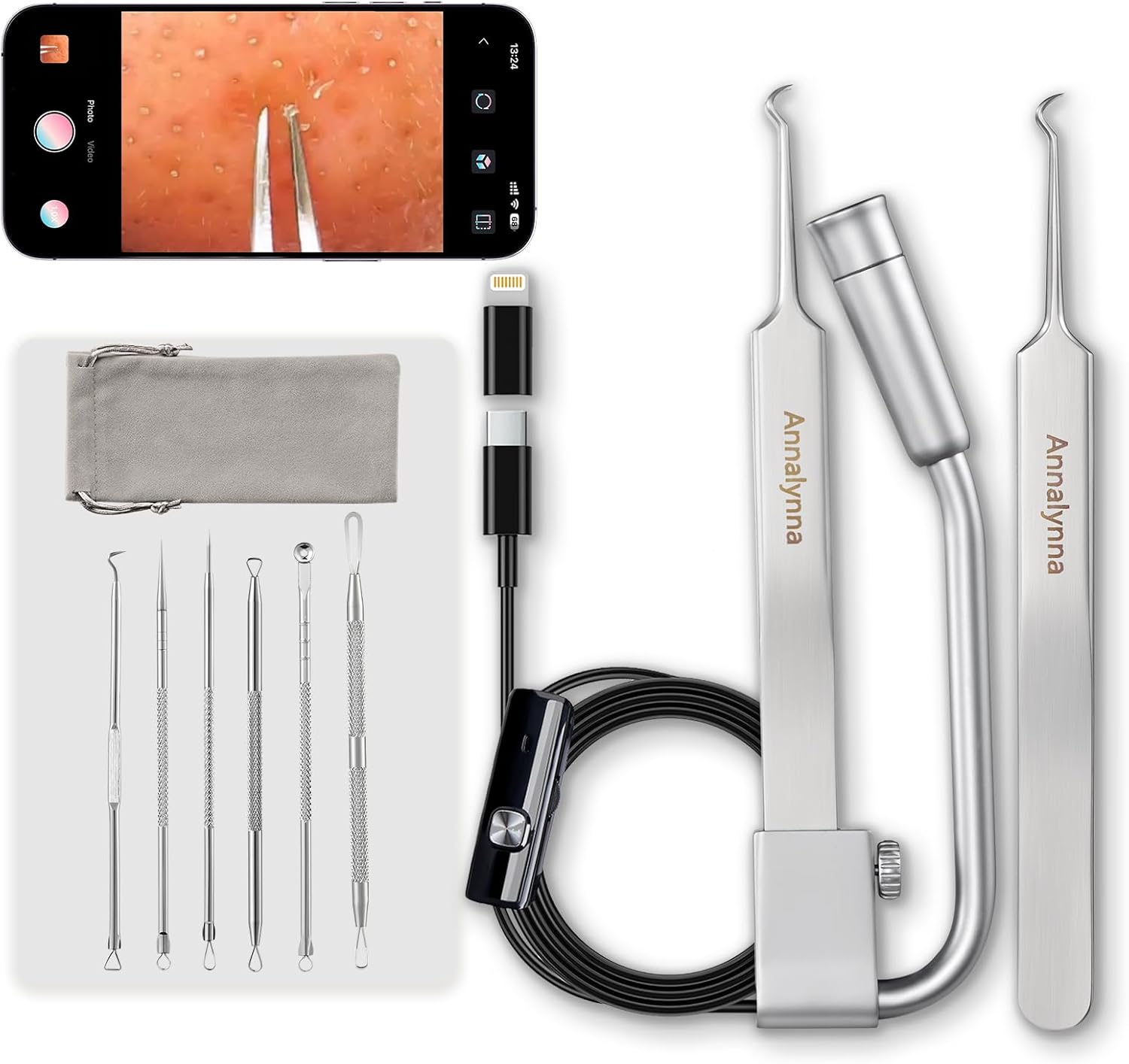 Luma 1 Visual Blackhead Remover Tweezers with Camera Features