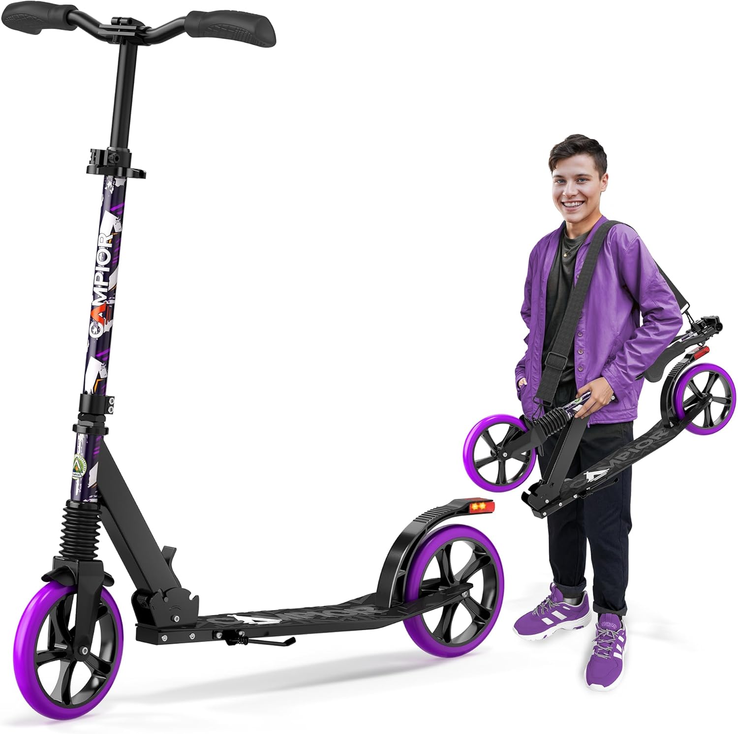 Kick Scooter for Ages 6+, Foldable with 8-inch Wheels