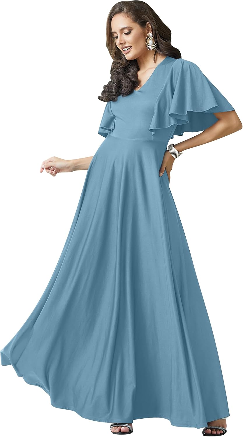 KOH KOH Womens Long Elegant Bridesmaid Evening Maxi Dress