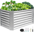 4x2x2ft Raised Garden Bed Planter - Galvanized Deep Root Box