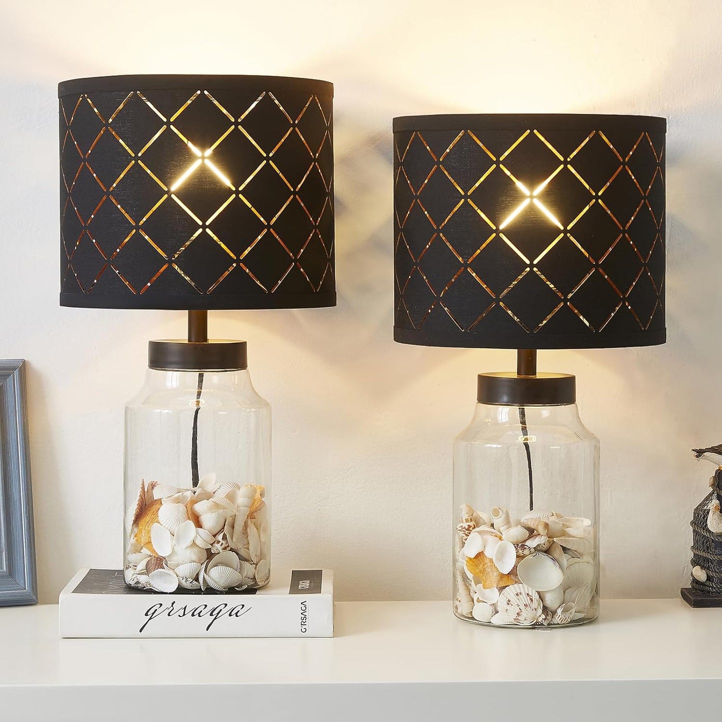 GyroVu Fillable Table Lamp with Clear Glass Modern Design