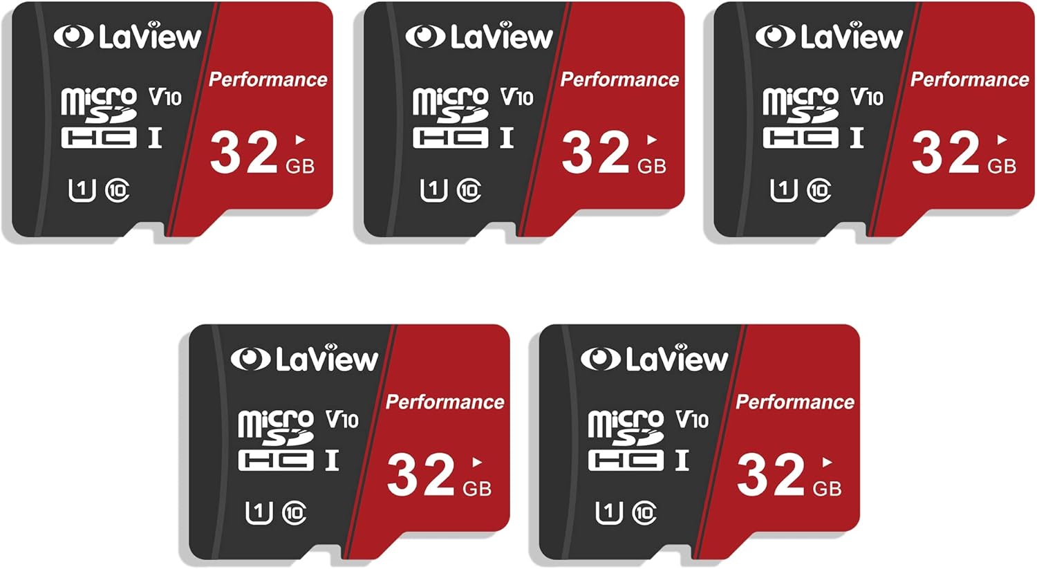 High Speed 32GB Micro SD Card 5 Pack - LaView
