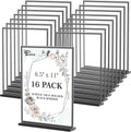 EHWINE 16 Pack Acrylic Sign Holder 8.5 x 11 - Double-Sided Tabletop