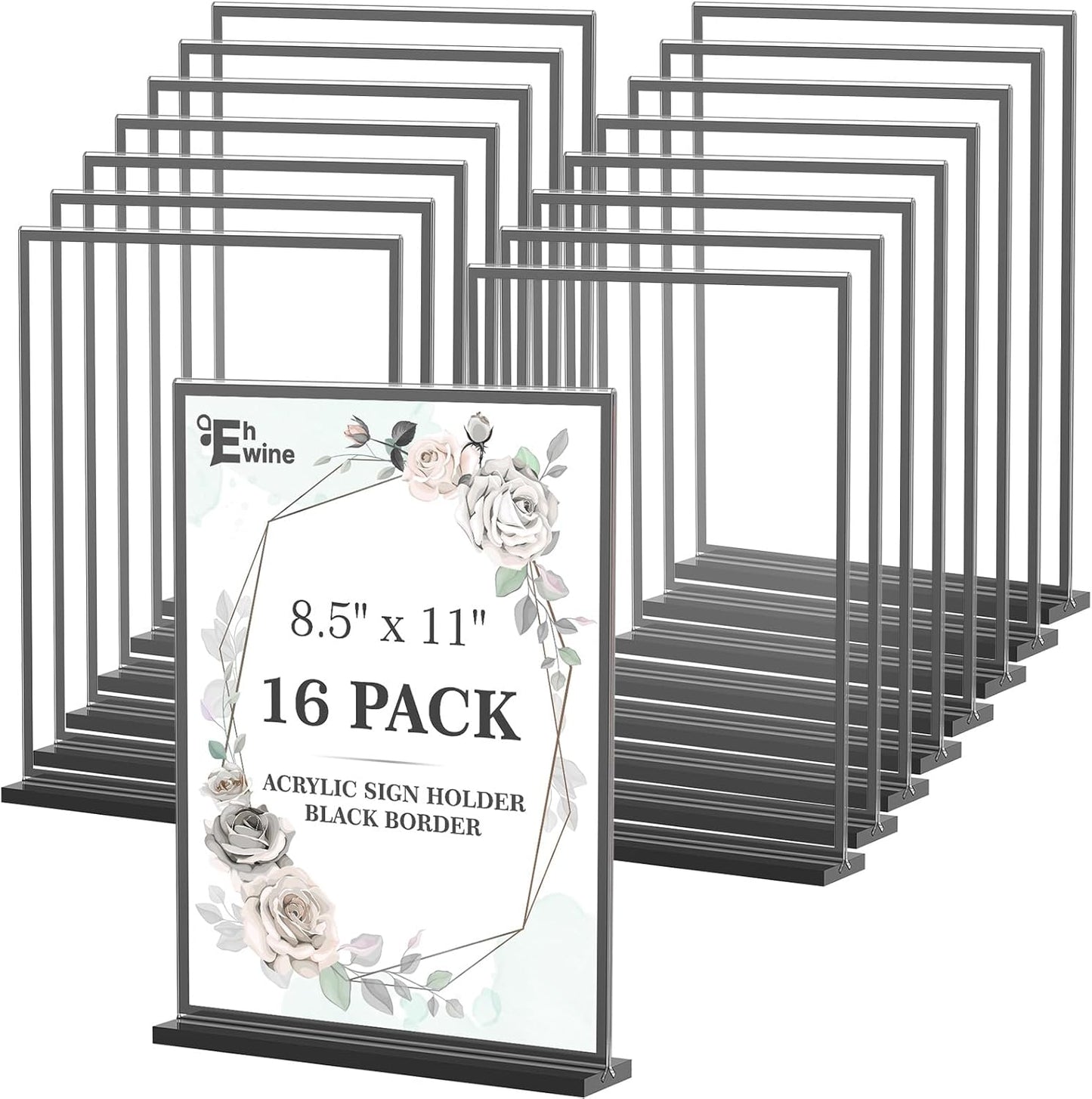 EHWINE 16 Pack Acrylic Sign Holder for Stylish Displays
