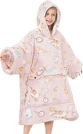 Kids Hoodie Blanket Wearable Blanket for Girls - Oversized Sherpa