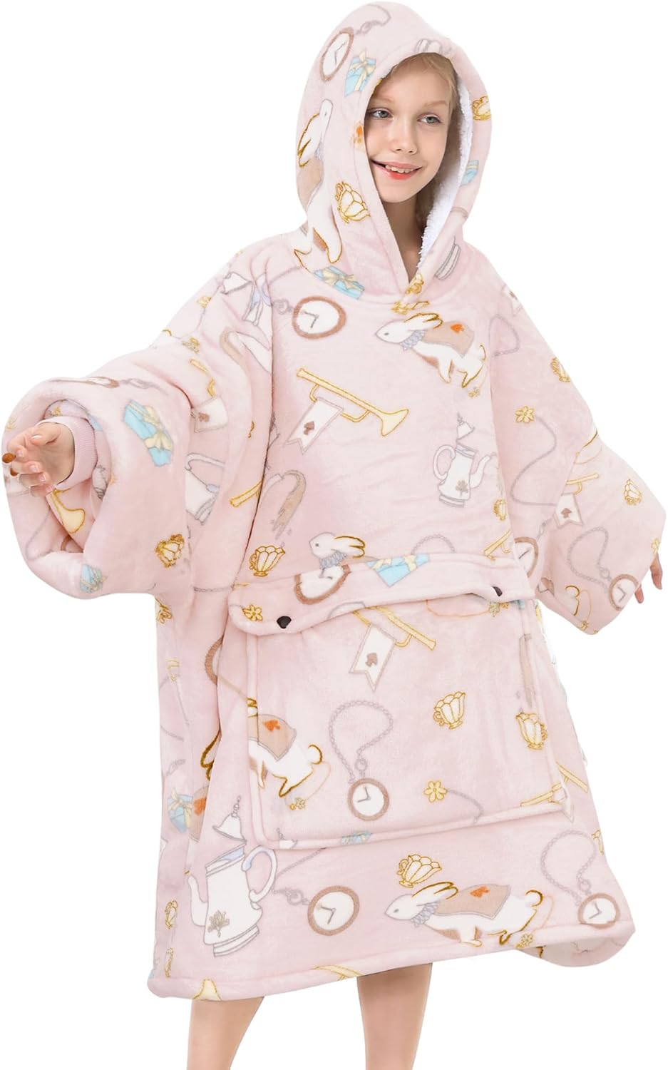 Narecte Kids Hoodie Blanket for Girls - Cozy and Warm Gift
