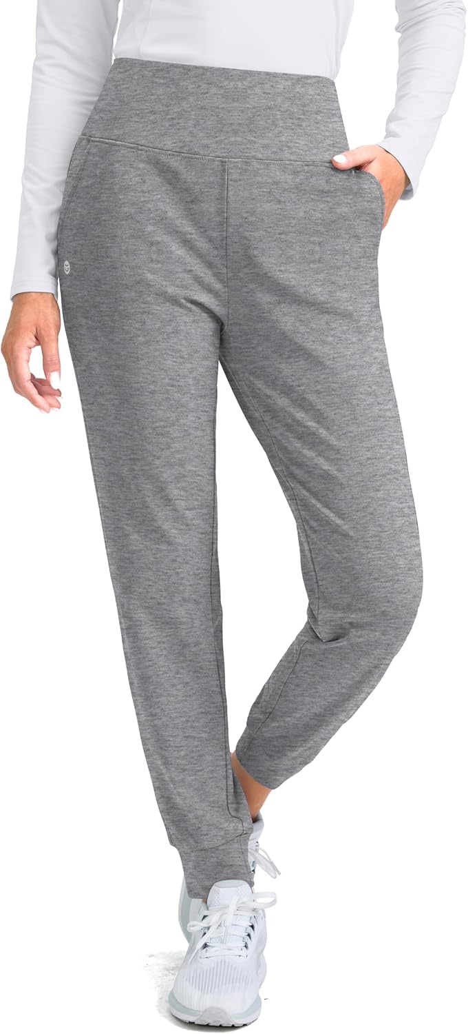Fleece Lined Joggers for Women - High Waisted Thermal Pants
