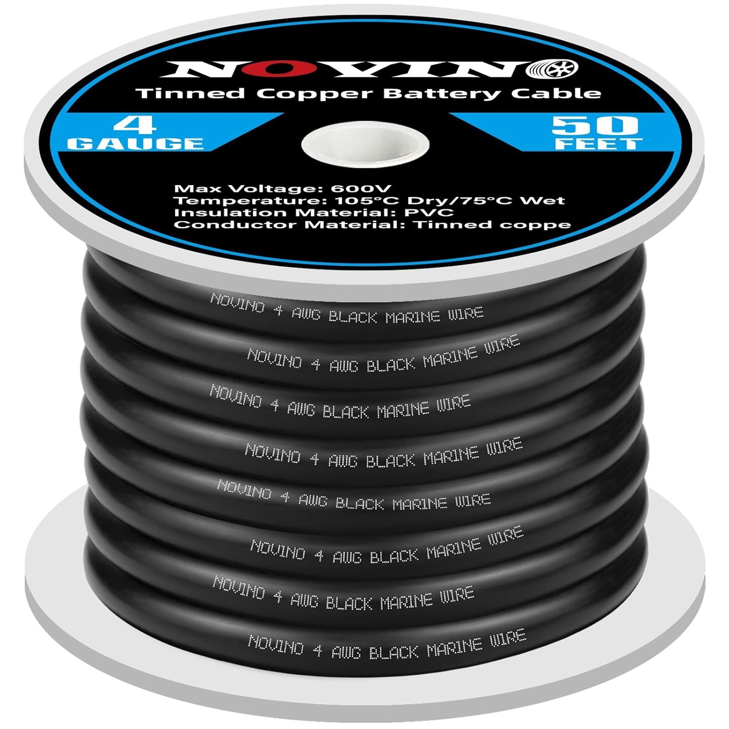 4 AWG Tinned Copper Marine Battery Cable for Boats and RVs