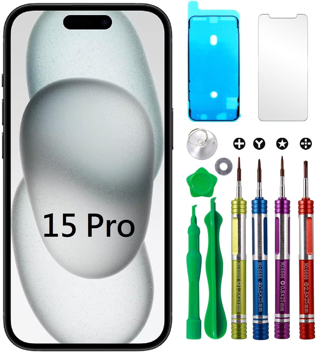 LCD Screen Replacement for iPhone 15 Pro 6.1 inch Repair Kit