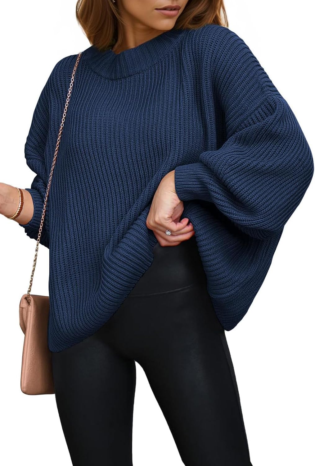PRETTYGARDEN Oversized Chunky Knitted Pullover Sweater for Women