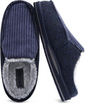 Mens Clog Slippers with Arch Support and Faux Fur - Warm