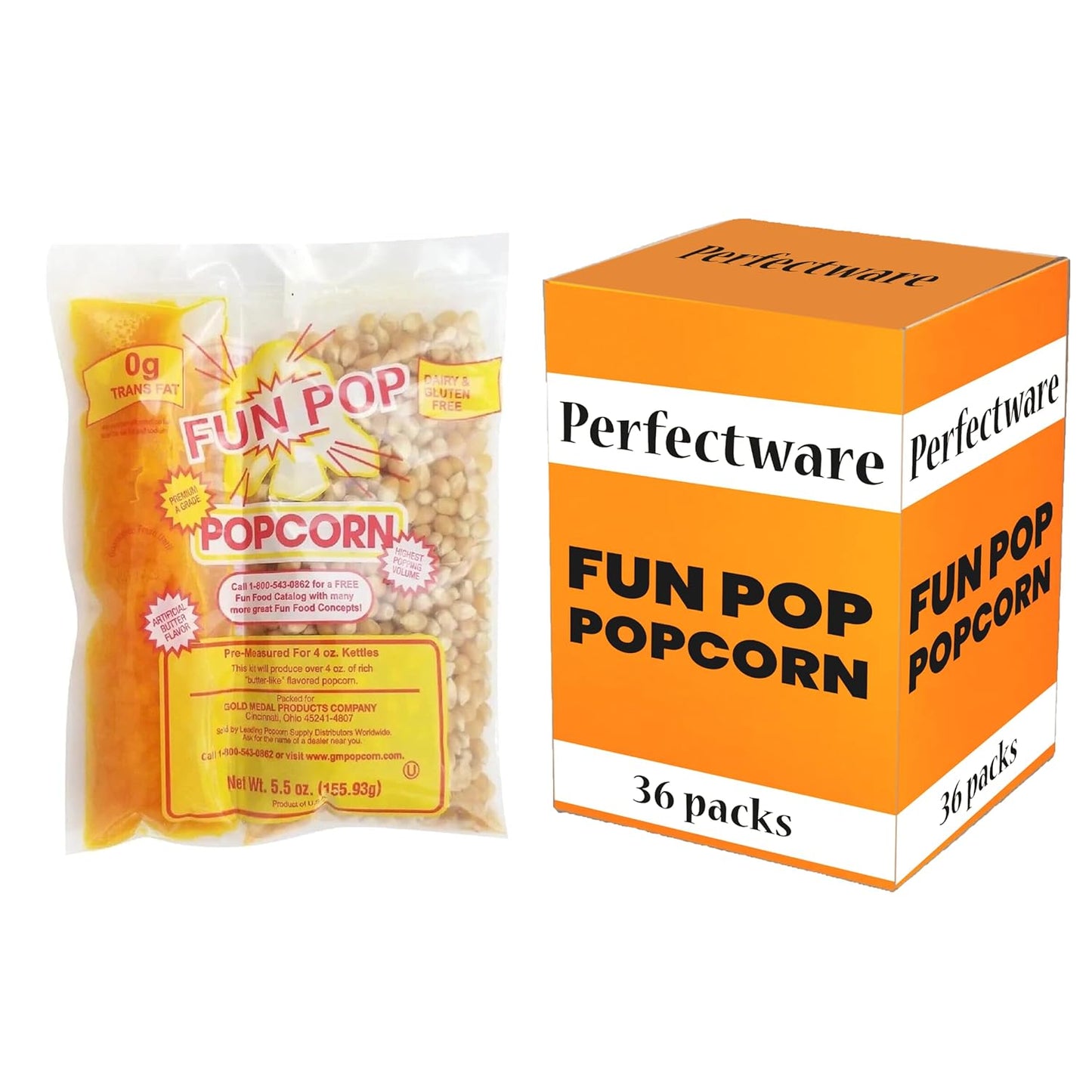 4oz Popcorn Portion Packs - Perfect for Movie Night Fun