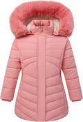 Girl's Winter Coat Hooded Long Parka - Warm, Durable Design NAUYSWI