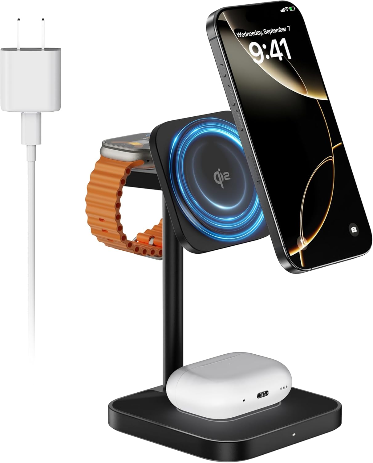 LULULOOK 3 in 1 Charging Station with MagSafe for Apple Devices