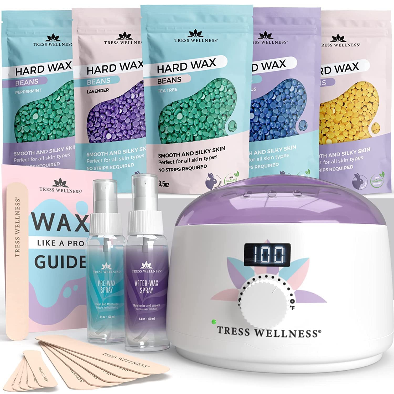 Tress Wellness Waxing Kit for Brazilian Wax - Easy to Use