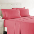 Clara Clark Full Sheets 6 Piece Set - Hotel Luxury Coral Pink