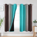 Ombre Blackout Curtains 42Wx63L 2 Panels - Thermal Insulated