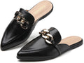 Metal Chain Decor Flat Mules for Women - Chic Everyday Flats