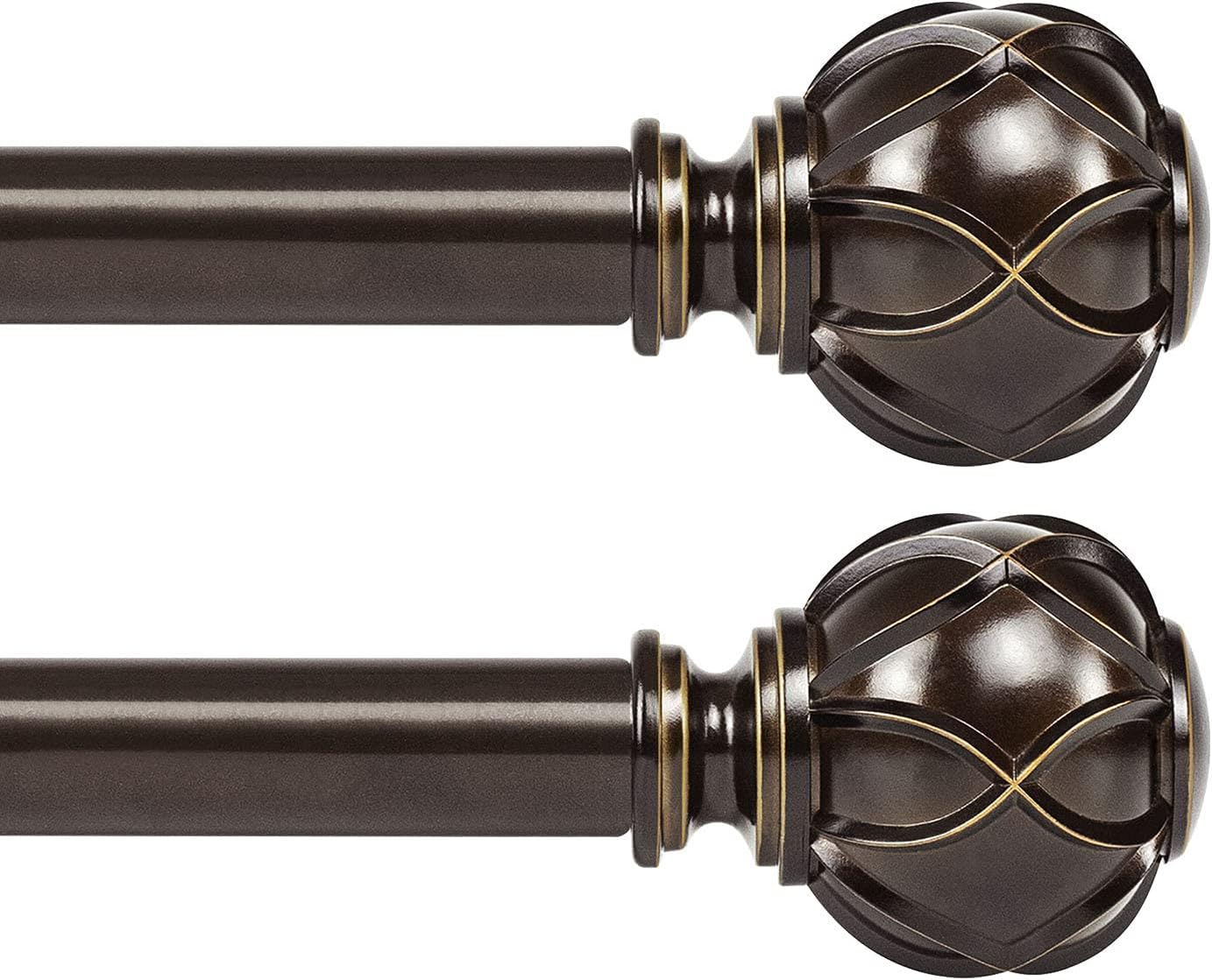 KAMANINA 1 Inch Telescoping Curtain Rods for Stylish Windows